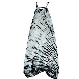 ACE FASHION Black & White Tye Dye Maxi Dress Size M